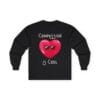 Black Long Sleeve Tee Compassion is Cool Heart