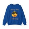 Royal Blue Sweatshirt Smiles Hide Struggles
