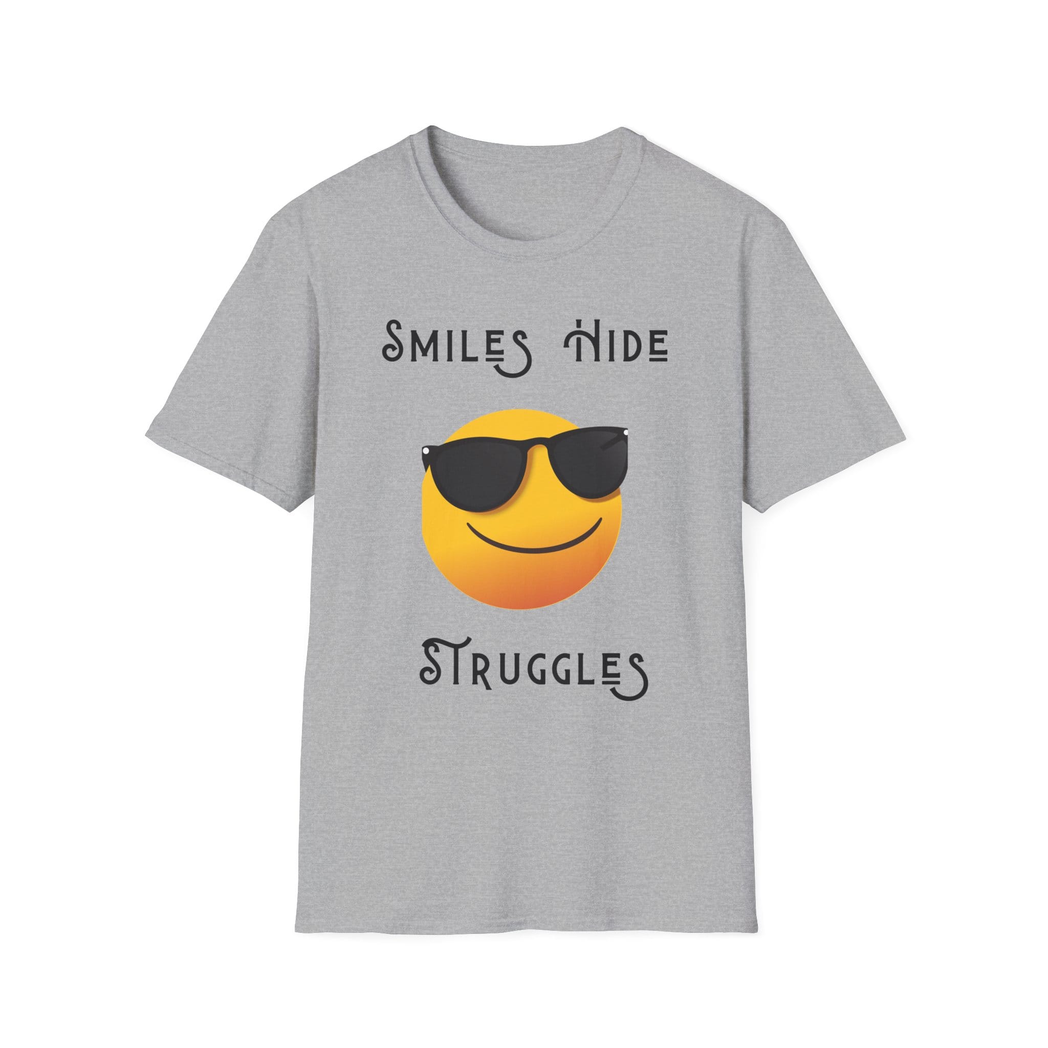 Sport Gray Smiles Hide Struggles Short Sleeve Tee