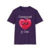 Purple Short Sleeve Tee Compassion is Cool Heart