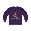Purple Long Sleeve Tee Pace of my Race Man