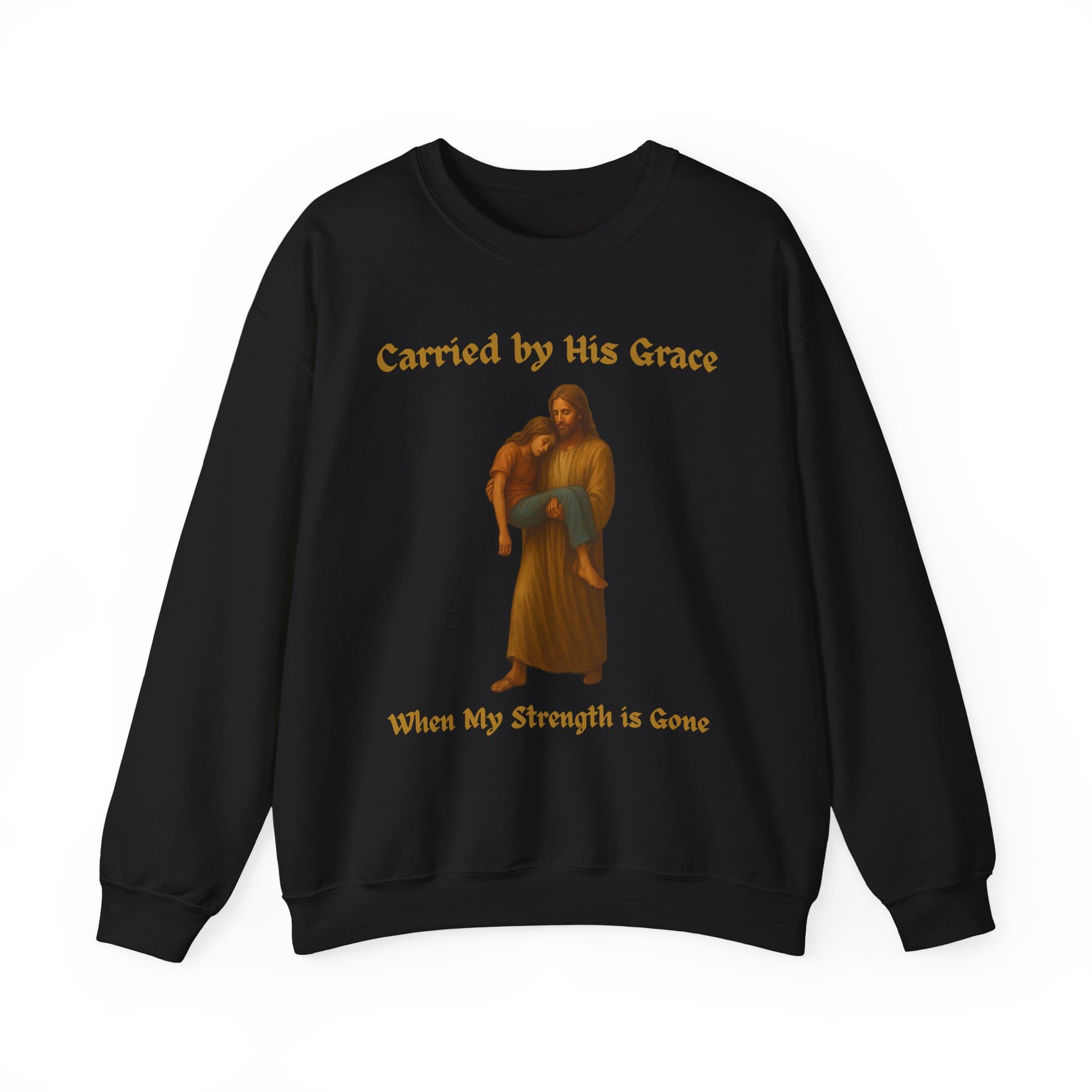 Black Sweatshirt Carried by His Grace