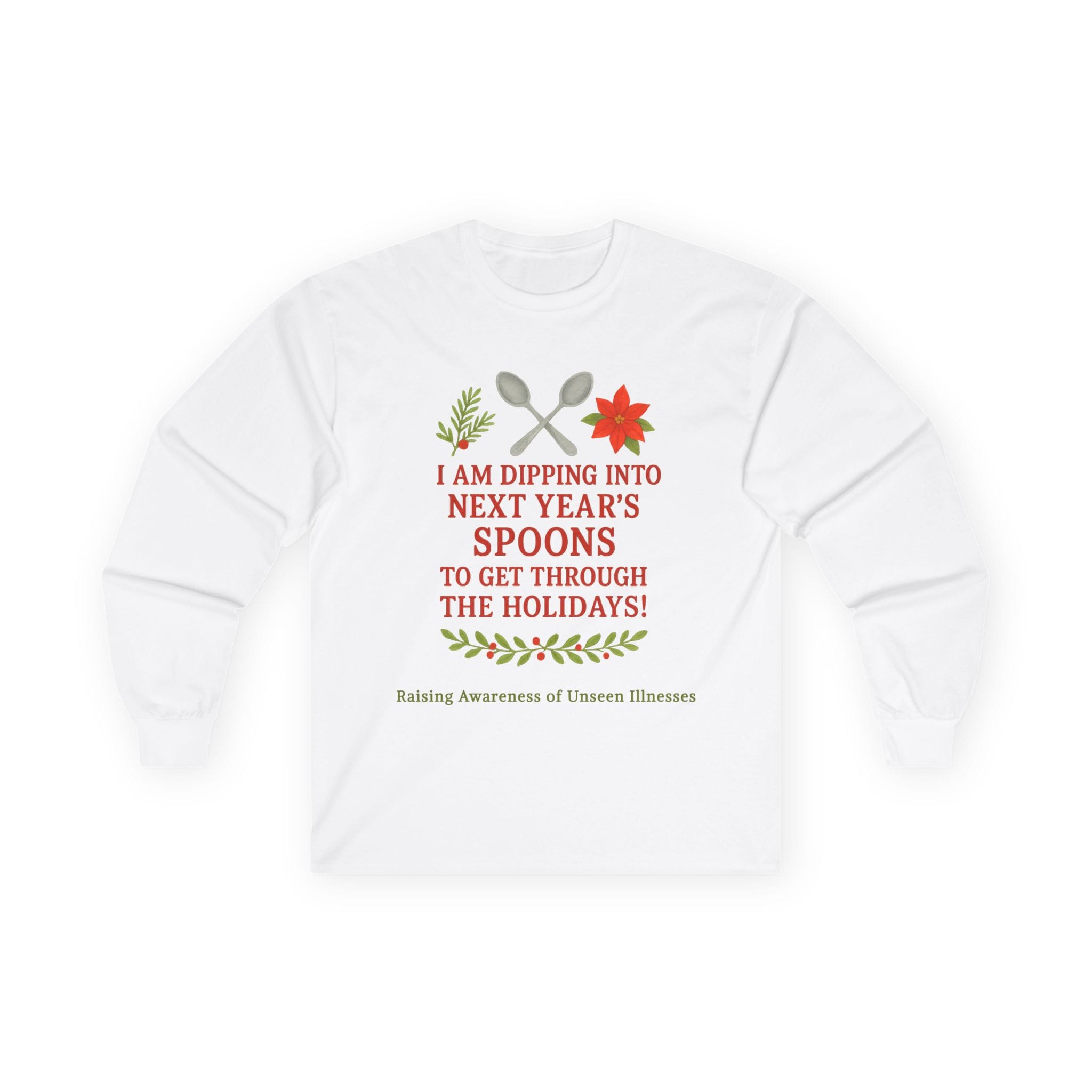 White Long Sleeve Tee Dipping into Next Year's Spoons