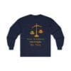 Navy Blue Long Sleeve Tee Kindness Outweighs Pain