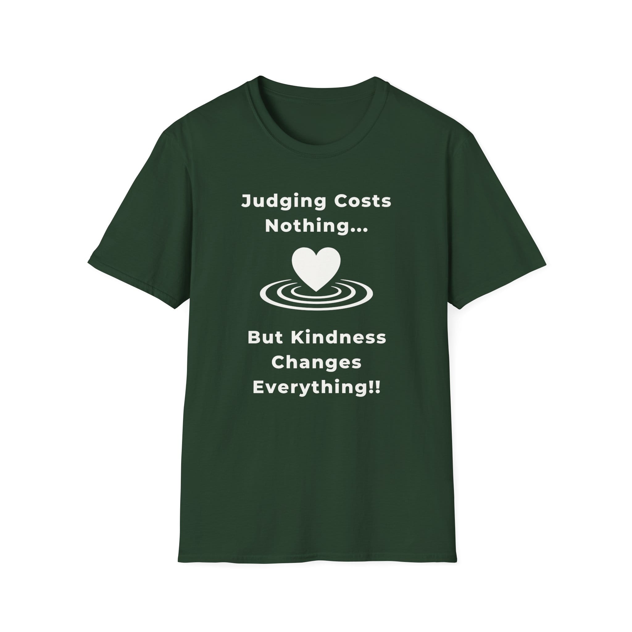 Forest Green Short Sleeve Tee Kindness Changes Everything