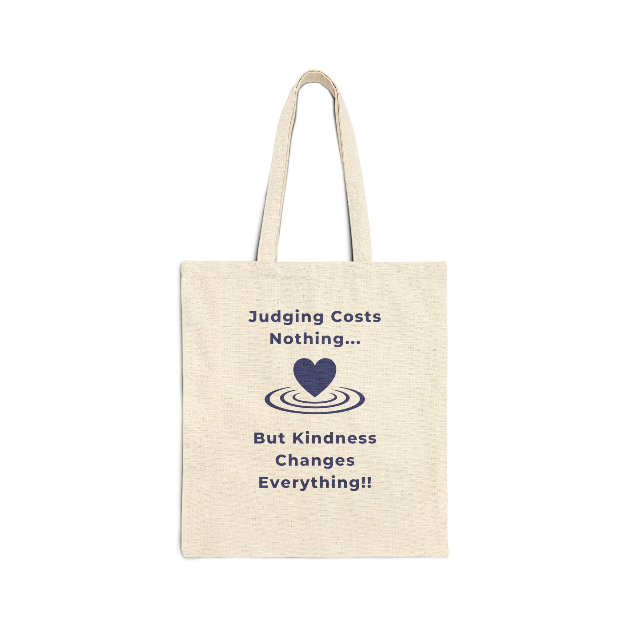 Natural Canvas Tote Kindness Changes Everything