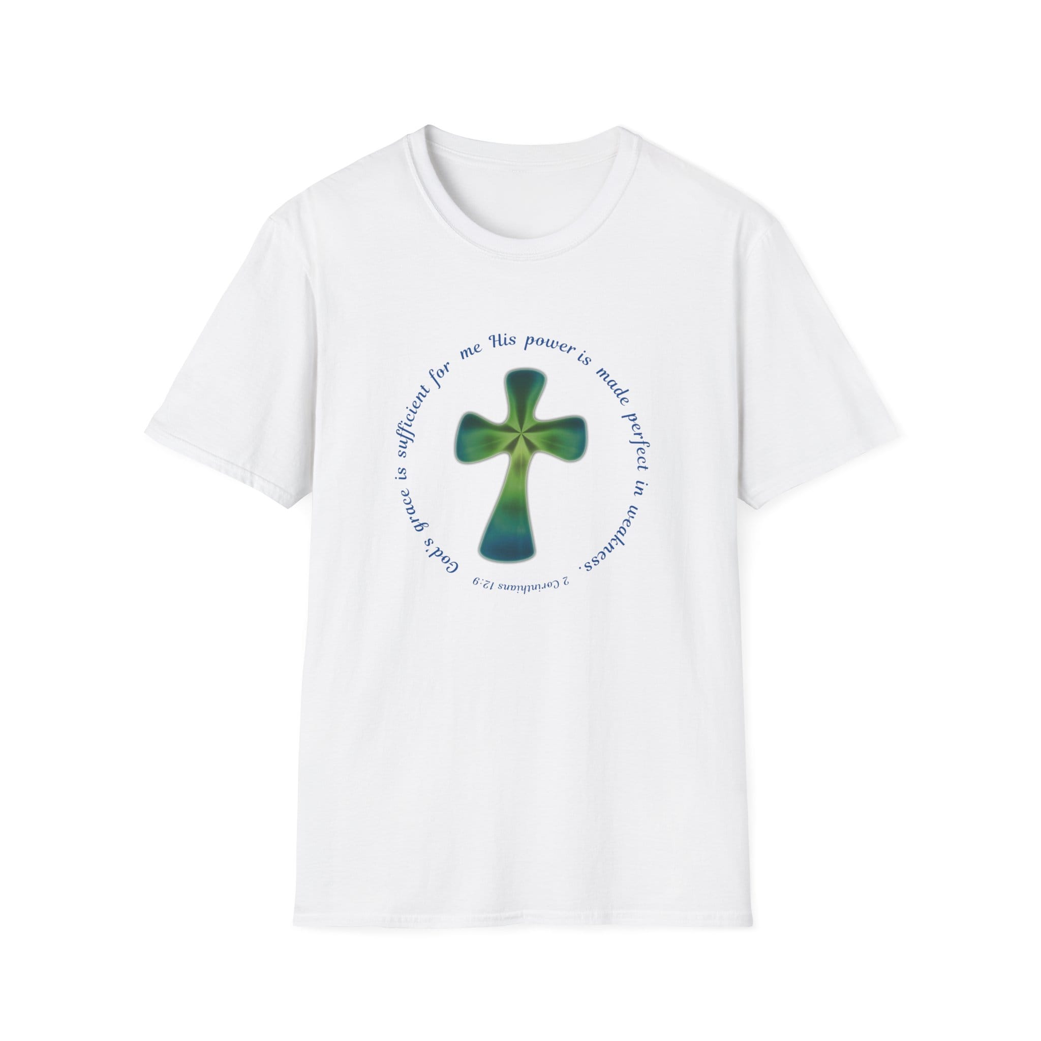 White Short Sleeve Tee Faith over Fatigue Cross