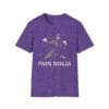Heather Purple Short Sleeve Tee Pain Ninja Fists