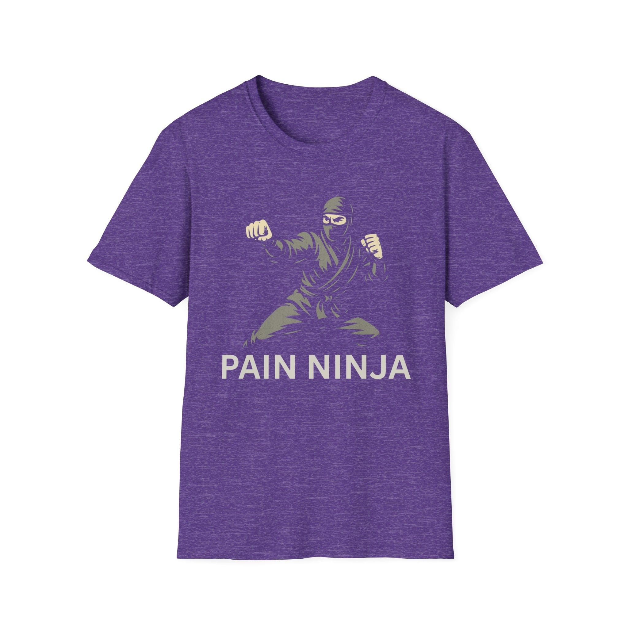Heather Purple Short Sleeve Tee Pain Ninja Fists