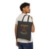 Black Canvas Tote Running on Empty Gauge