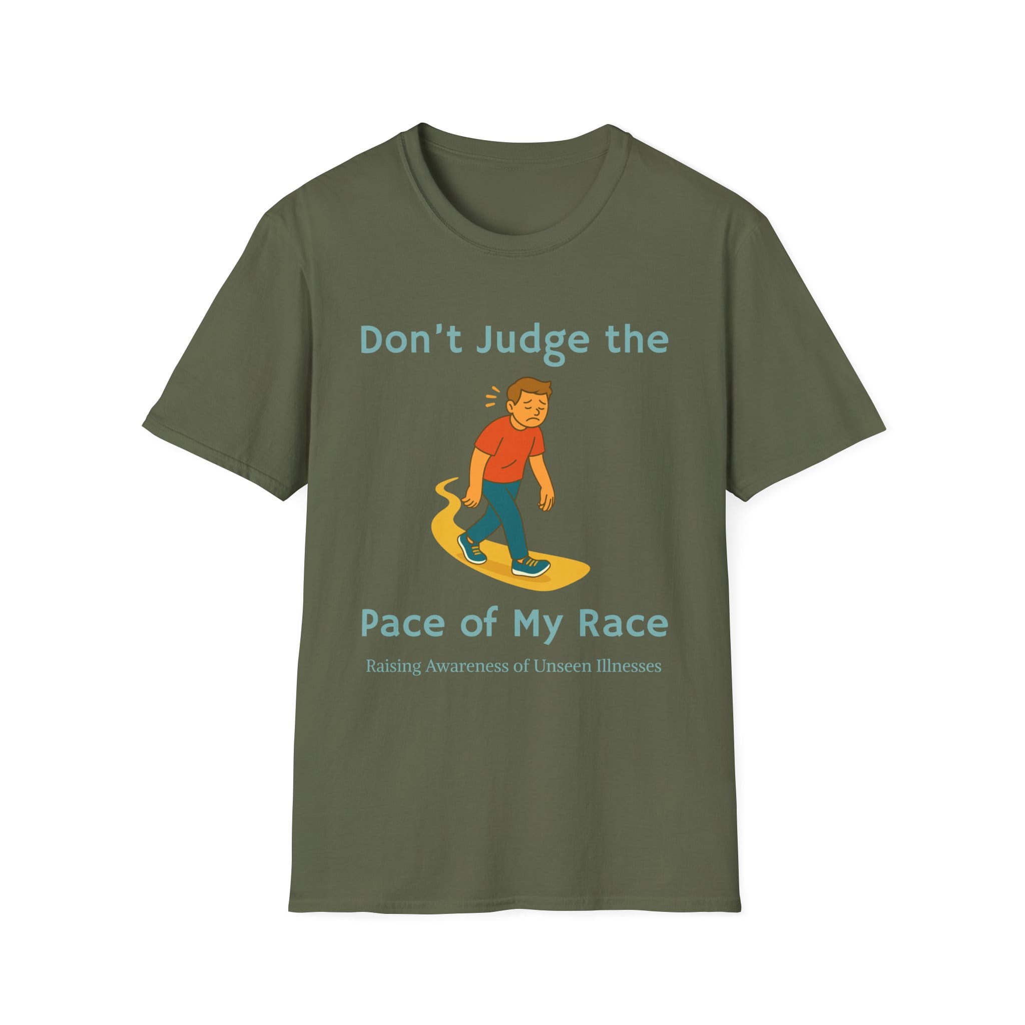 Military Green Short Sleeve Tee Pace of my Race Man
