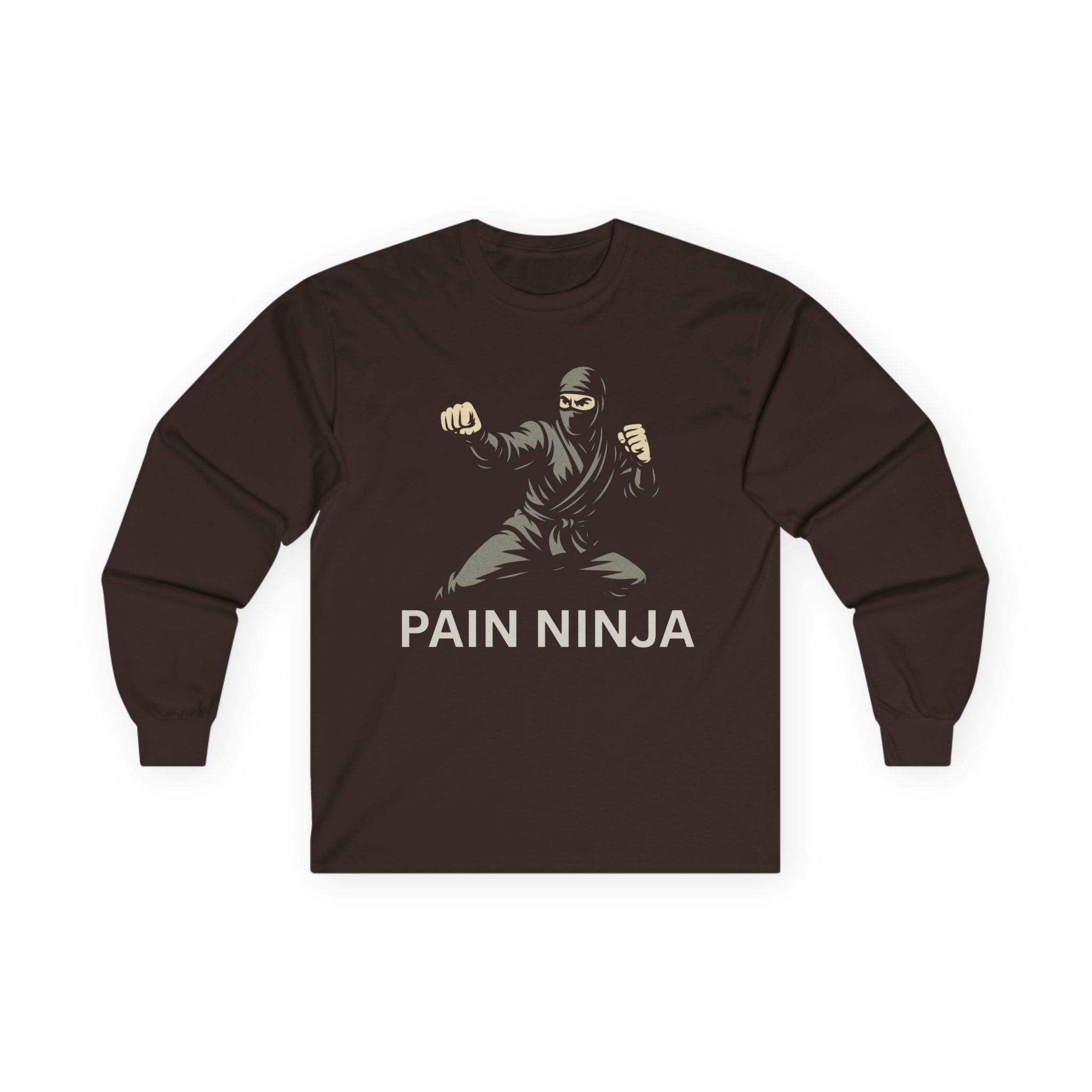 Dark Chocolate Long Sleeve Tee Pain Ninja Fists