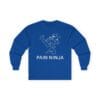 Royal Blue Long Sleeve Tee Pain Ninja Kick Woman