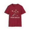 Cardinal Red Short Sleeve Tee Pain Ninja Fists
