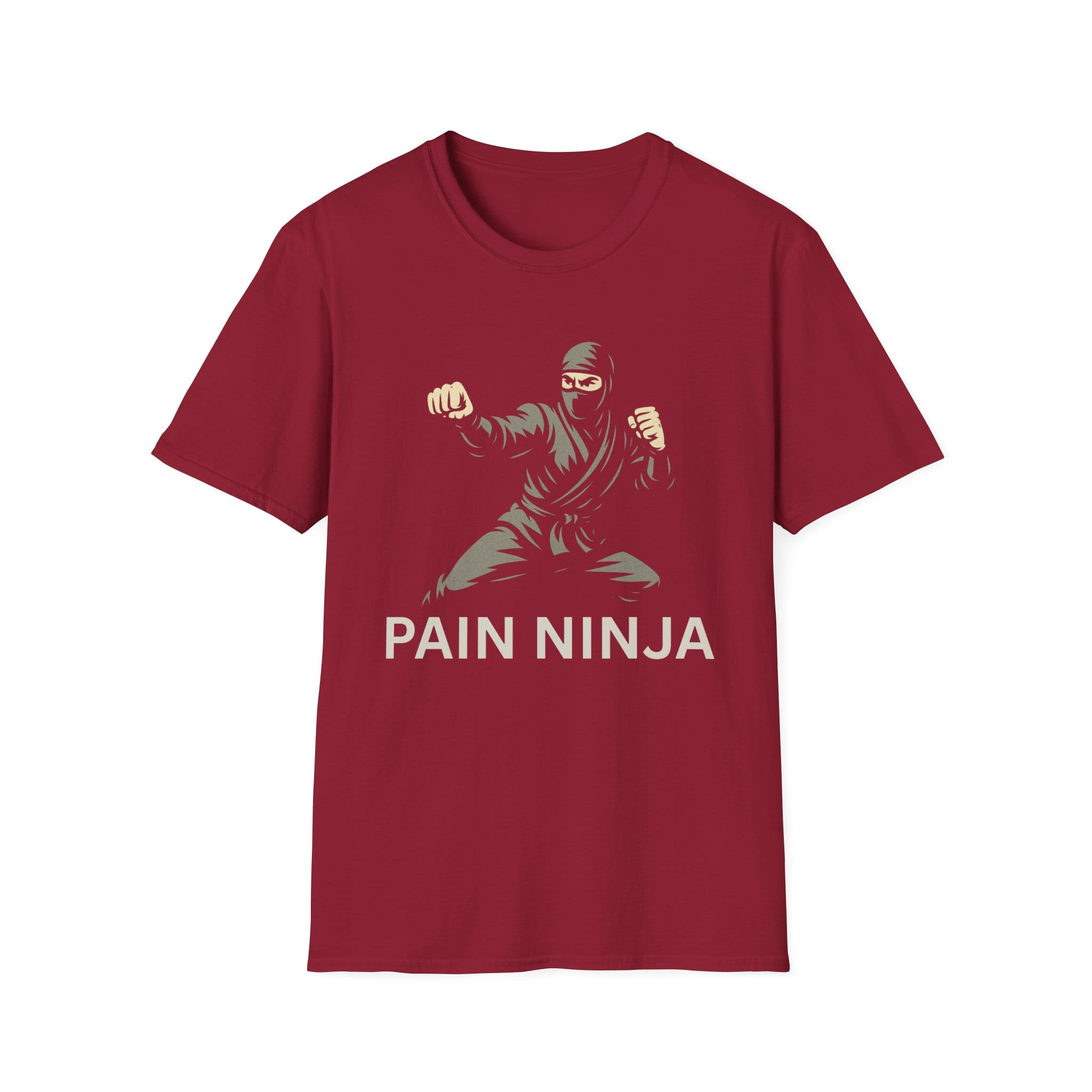 Cardinal Red Short Sleeve Tee Pain Ninja Fists