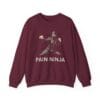 Maroon Sweatshirt Pain Ninja Fists