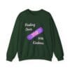 Forest Green Sweatshirt Healing Kindness Bandaid