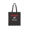 Black Canvas Tote Fragile Does Not Equal Weak