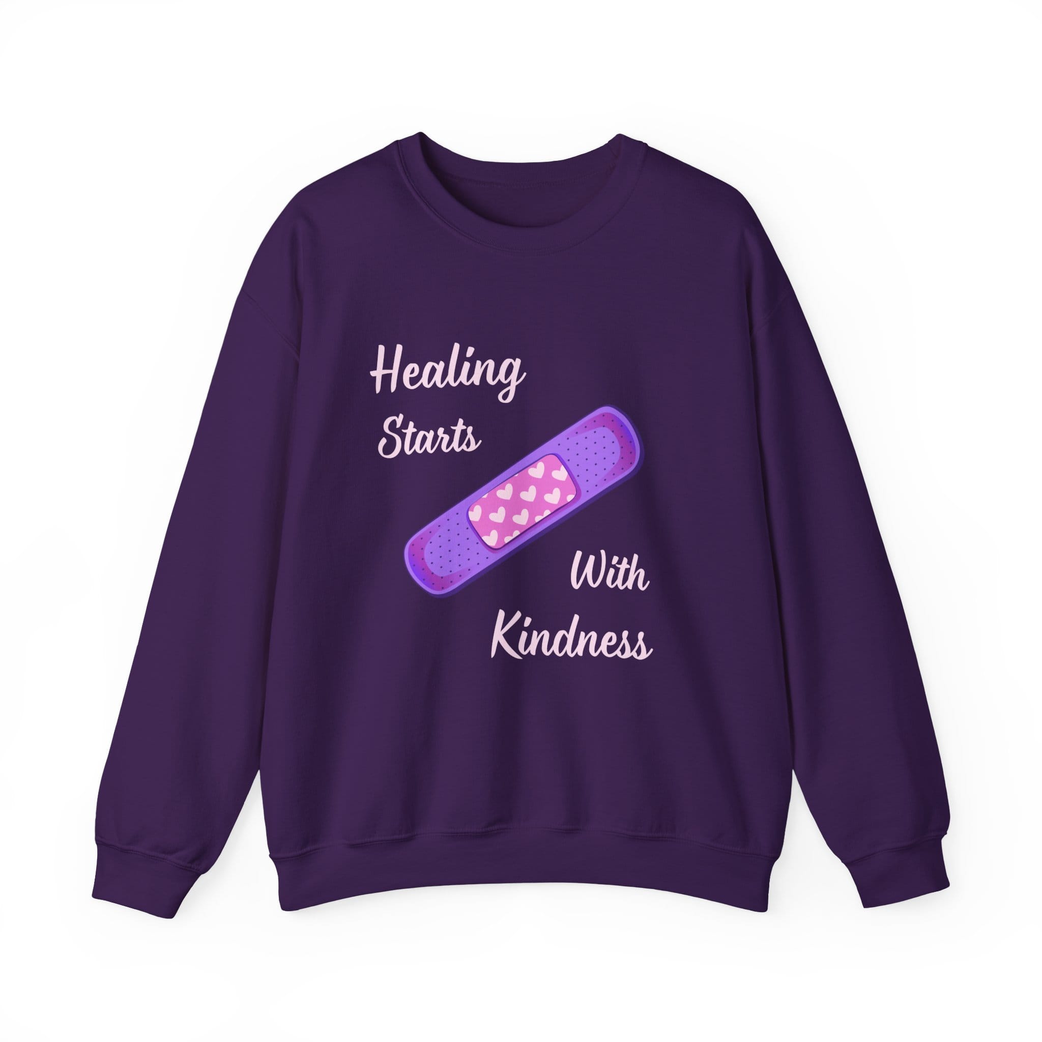 Purple Sweatshirt Healing Kindness Bandaid