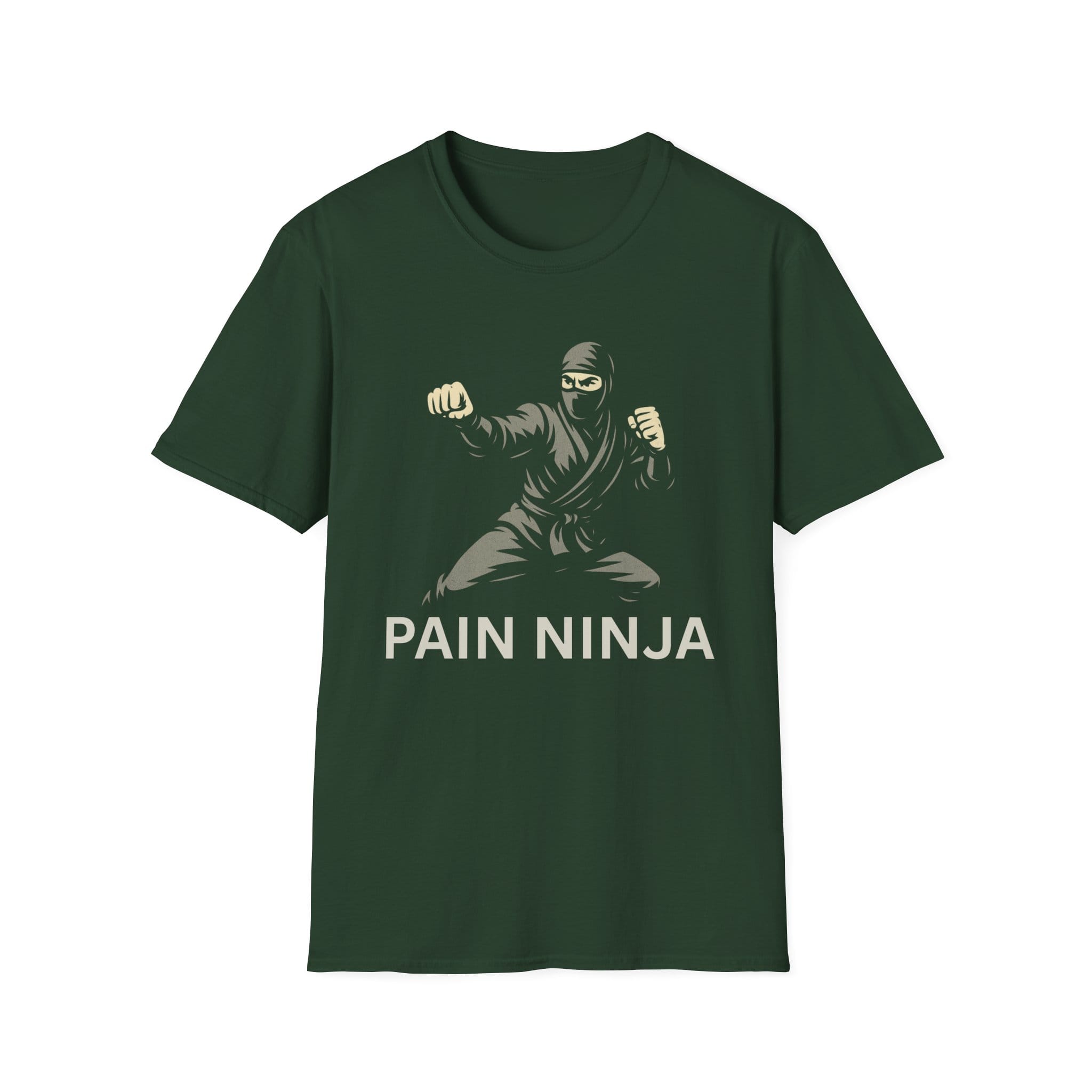Forest Green Short Sleeve Tee Pain Ninja Fists