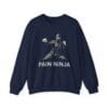 Navy Blue Sweatshirt Pain Ninja Fists