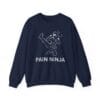 Navy Blue Sweatshirt Pain Ninja Kick Woman