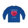 Royal Blue Long Sleeve Tee Compassion is Cool Heart