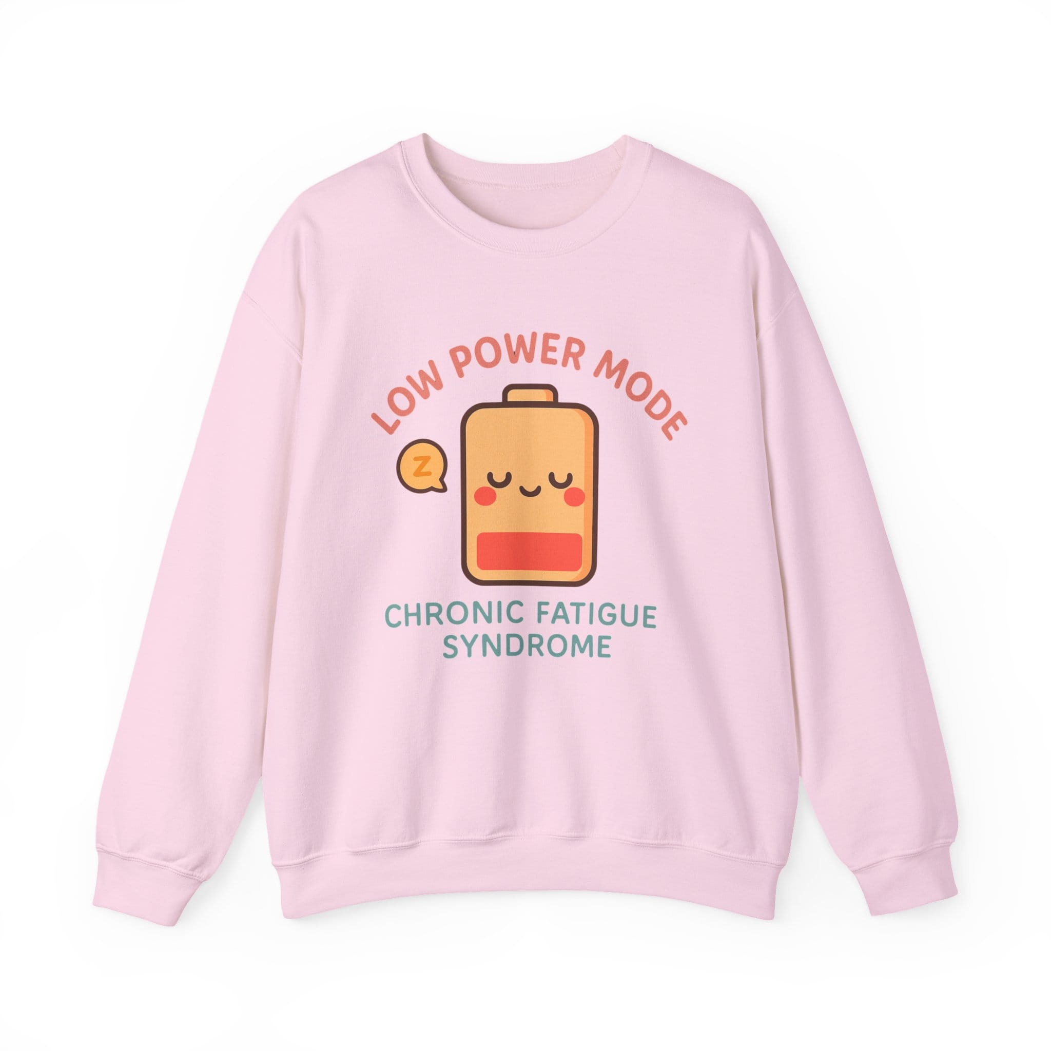 Light Pink Sweatshirt Low Power Mode Battery