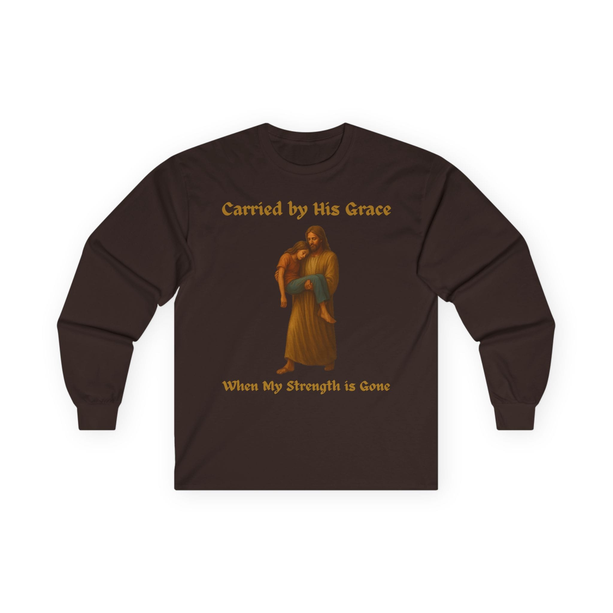 Dark Chocolate Long Sleeve Tee Carried by His Grace