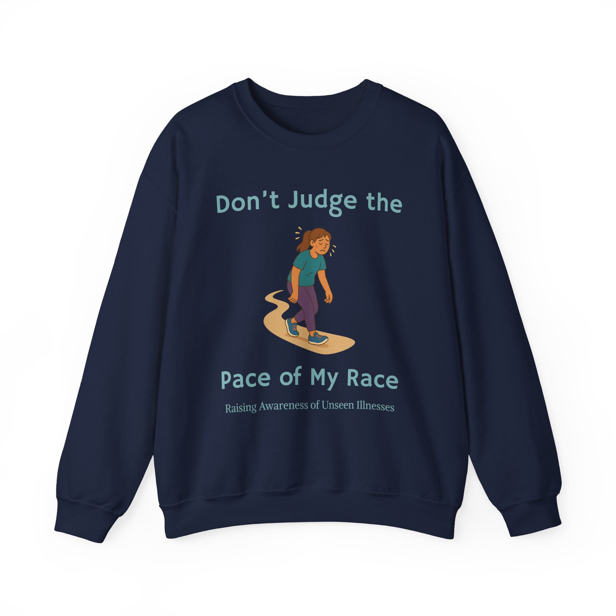 Navy Blue Sweatshirt Pace of my Race Woman