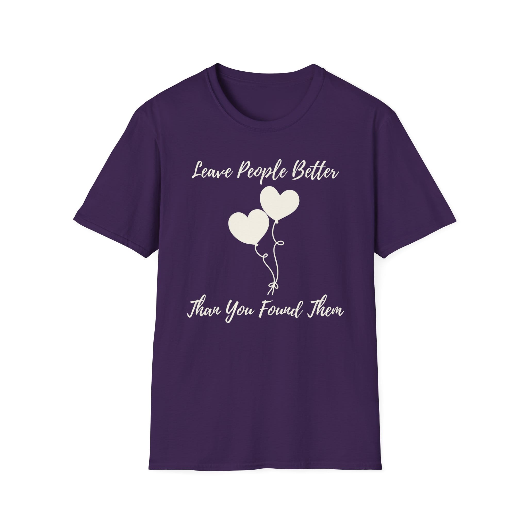 Purple Short Sleeve Tee Leave People Better