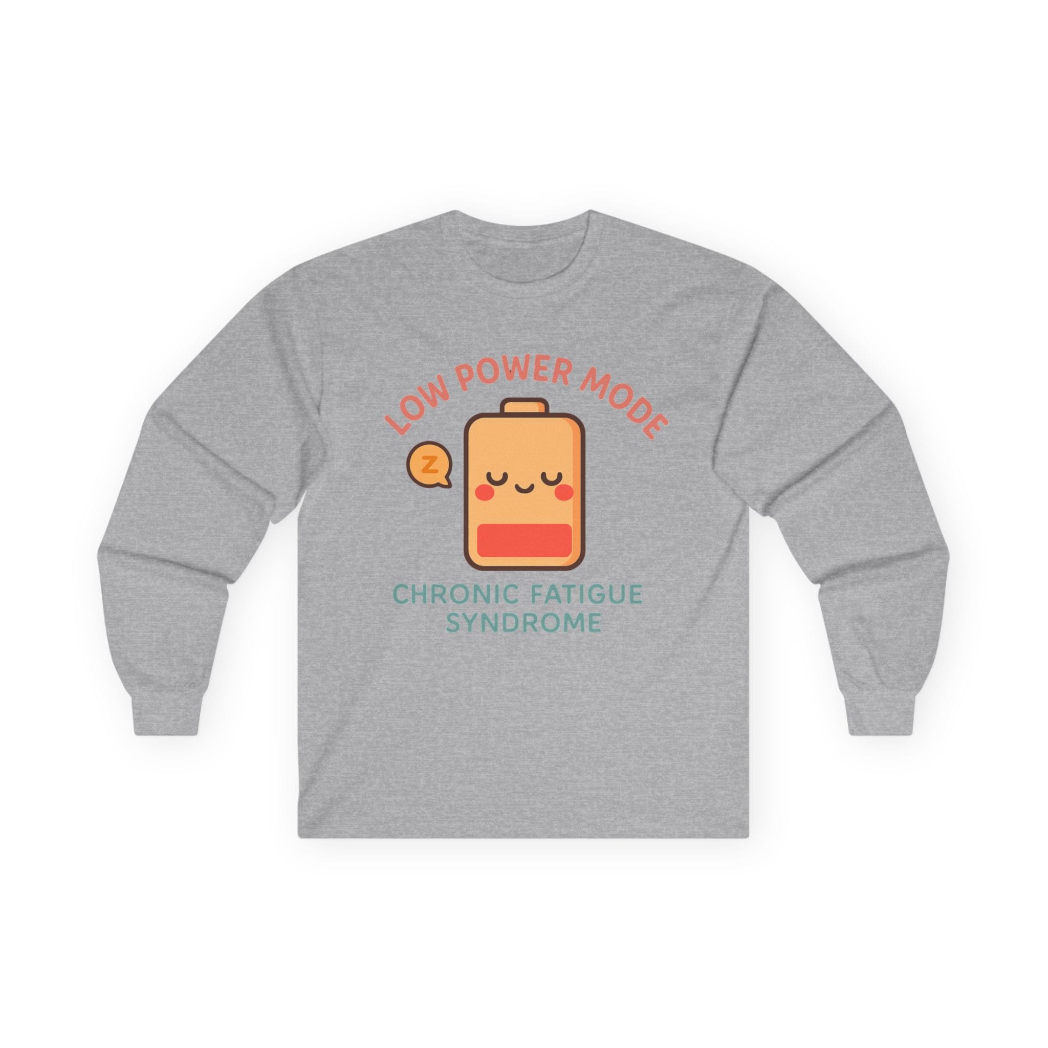 Sport Gray Long Sleeve Tee Low Power Mode Battery