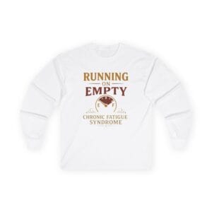 White Long Sleeve Tee Running on Empty Gauge