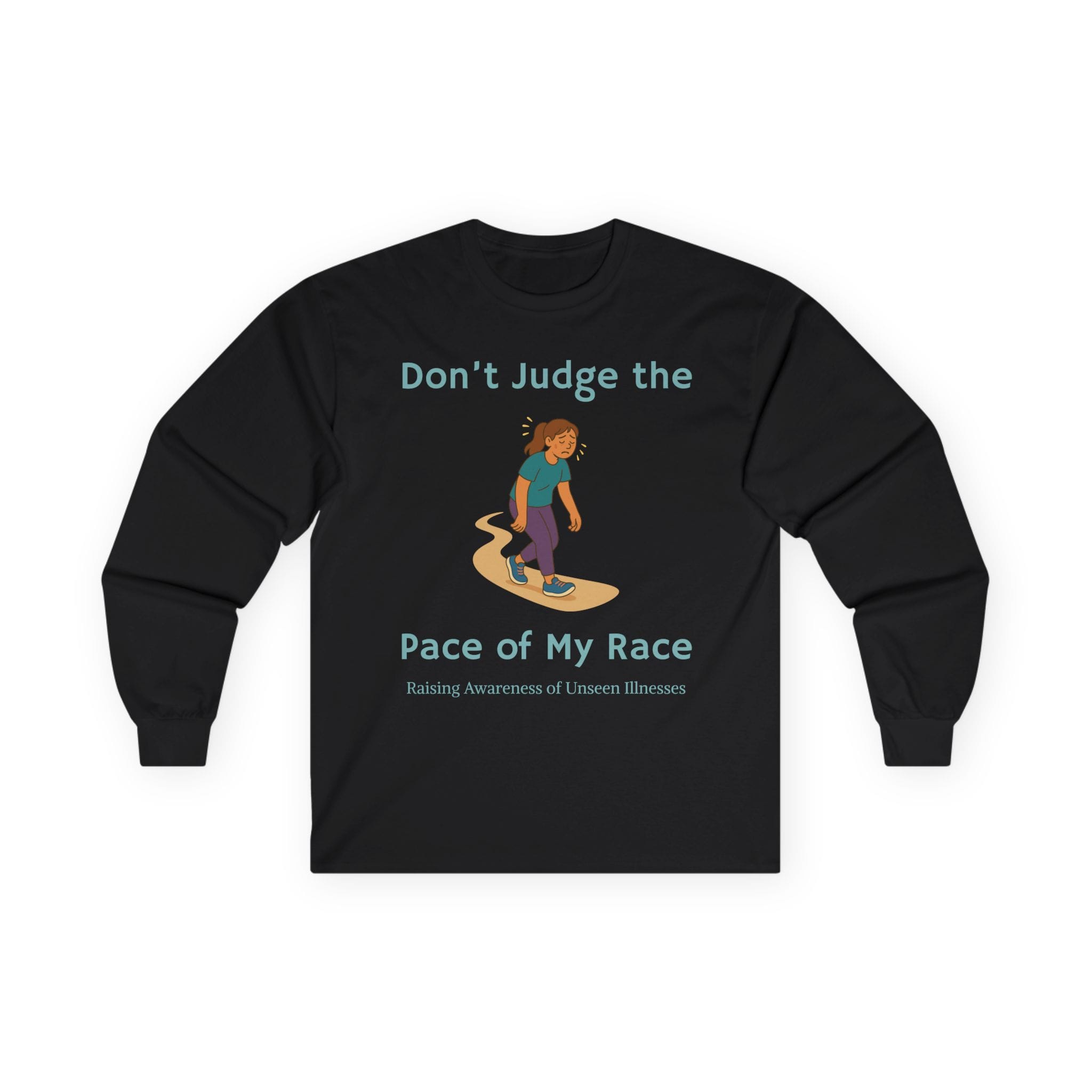 Black Long Sleeve Tee Pace of my Race