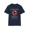 Navy Blue Short Sleeve Tee Patience & Kindness Lifeline