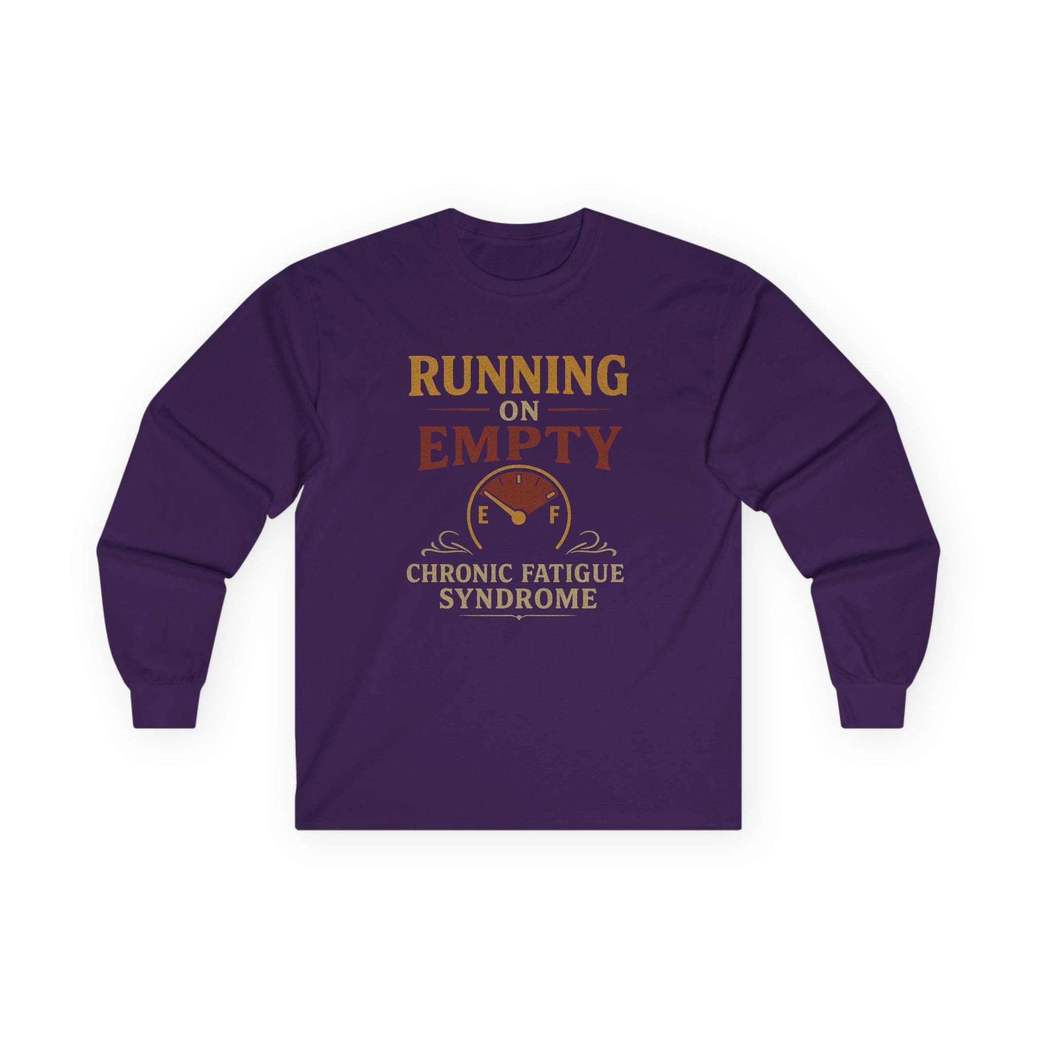 Purple Long Sleeve Tee Running on Empty Gauge