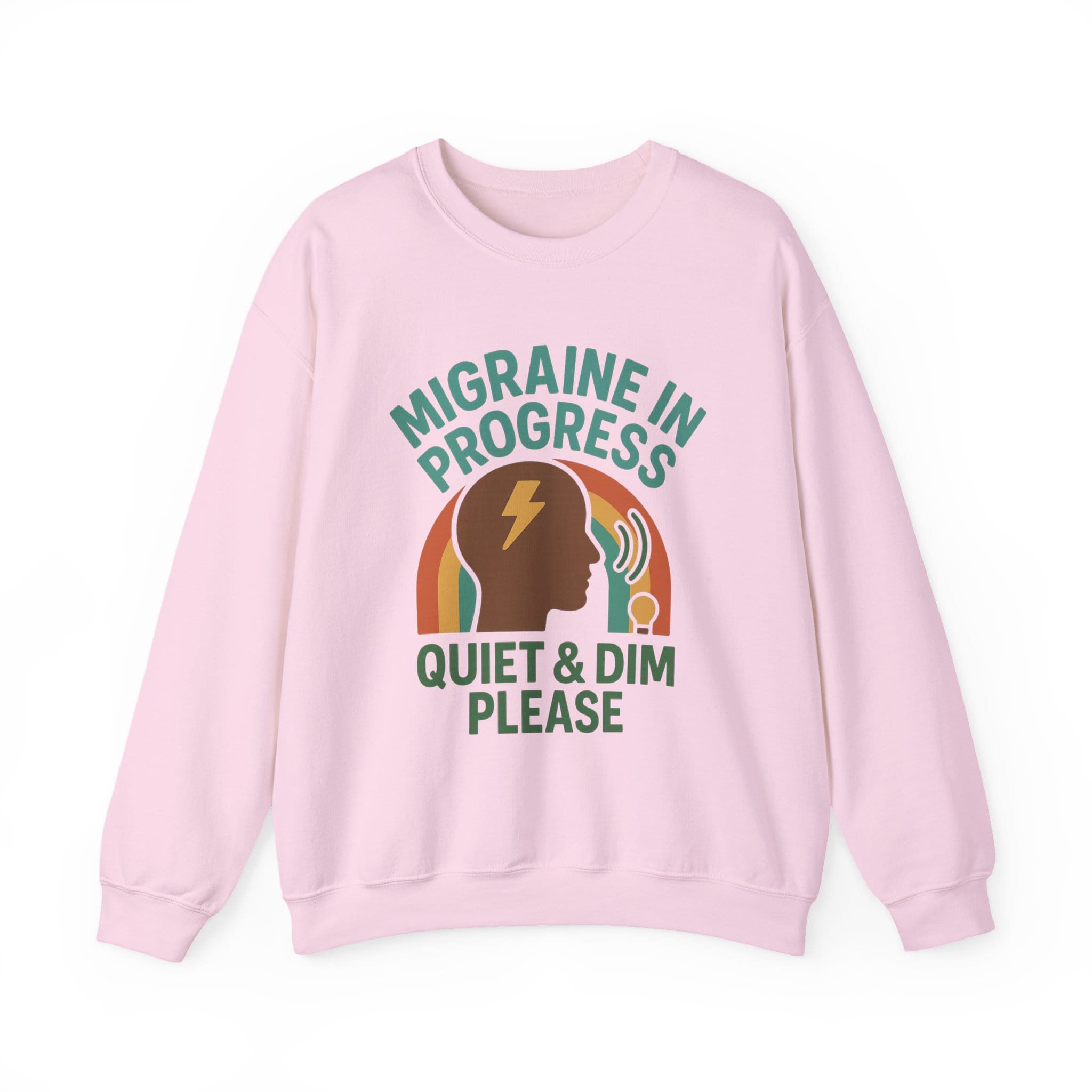 Light Pink Sweatshirt Quiet & Dim Migraine