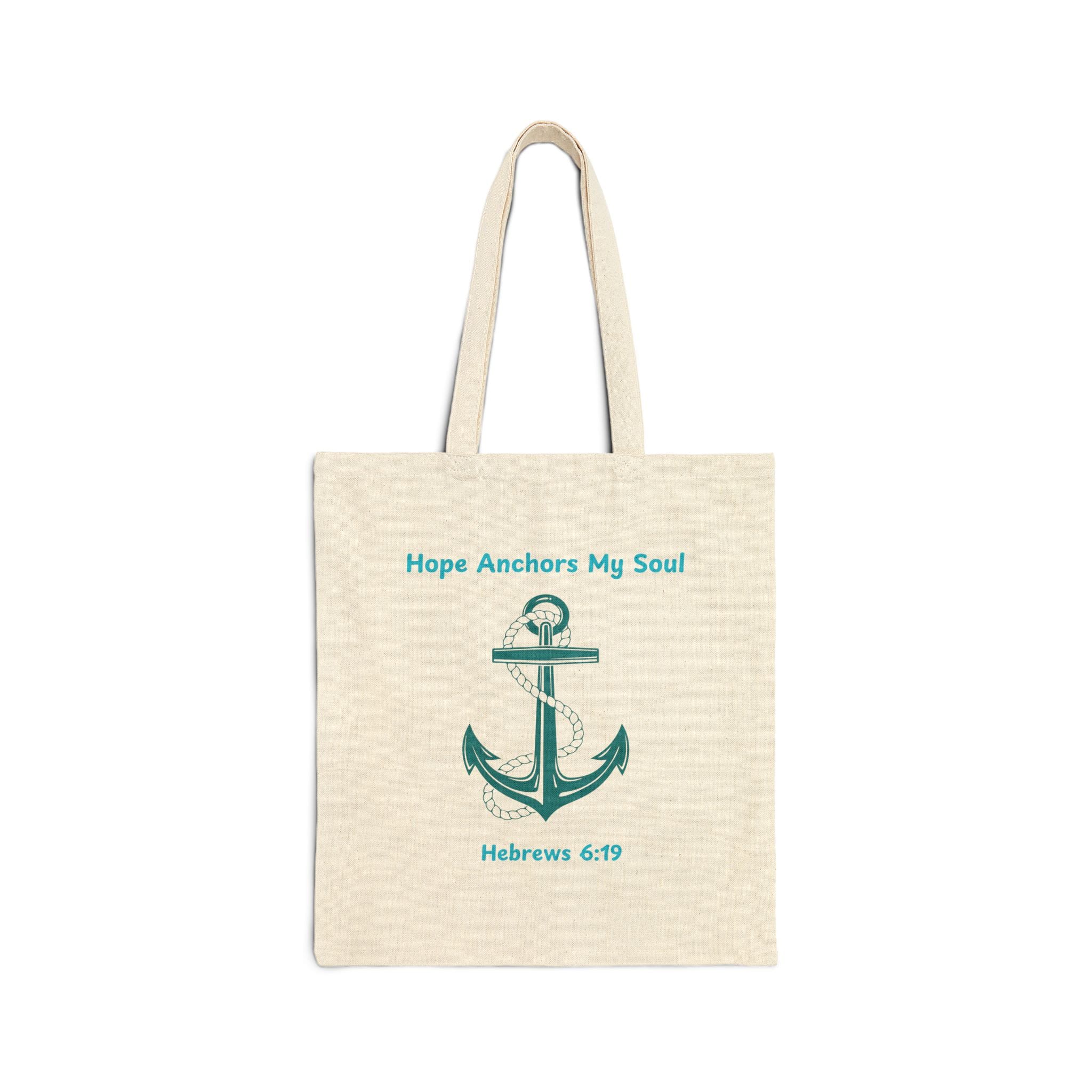 Natural Canvas Tote Hope Anchors My Soul