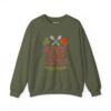 Dipping Into Next Year's Spoons Holiday Sweatshirt in Military Green
