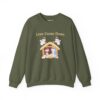 Love Came Down Nativity Sweatshirt in Military Green