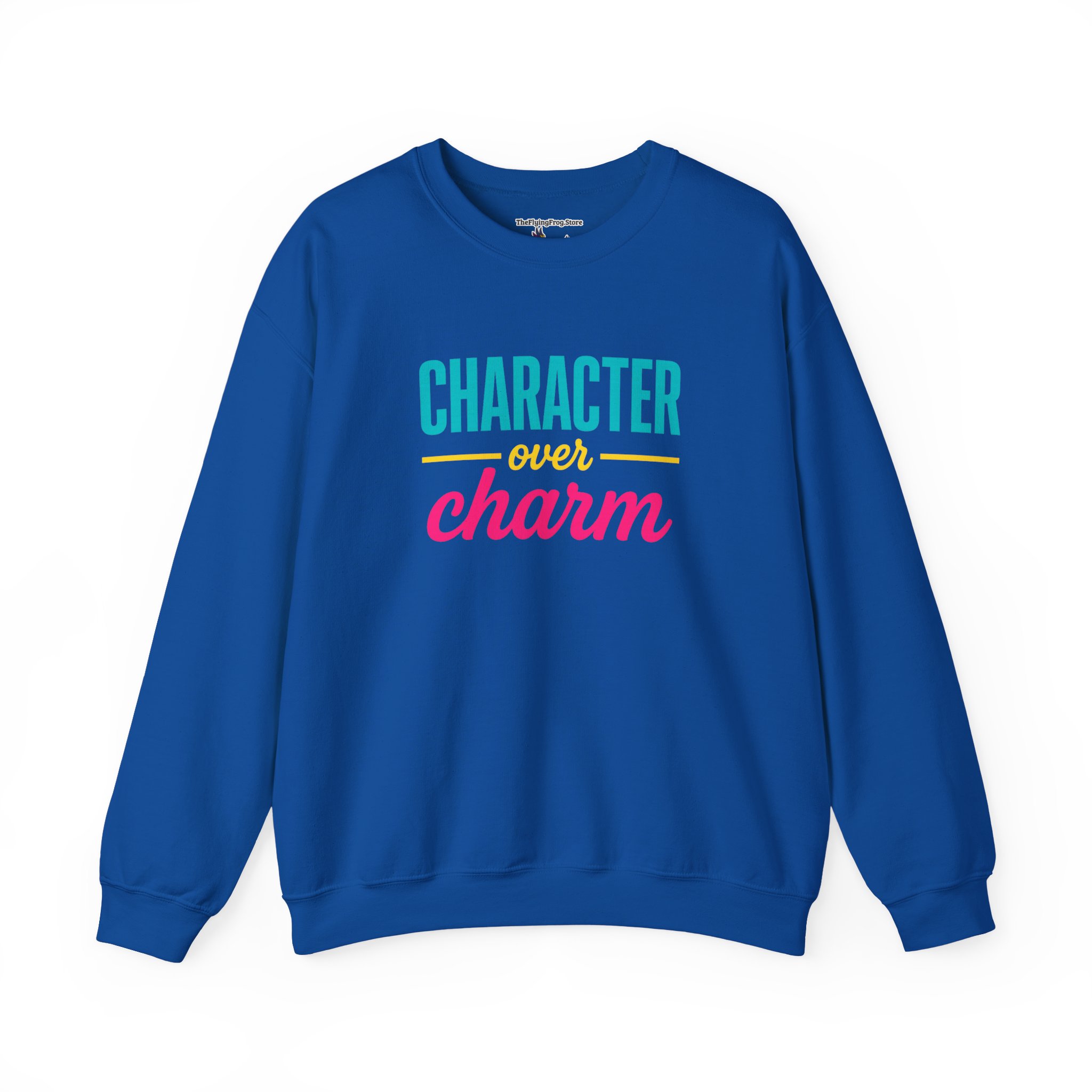 Character Over Charm Sweatshirt in Royal blue