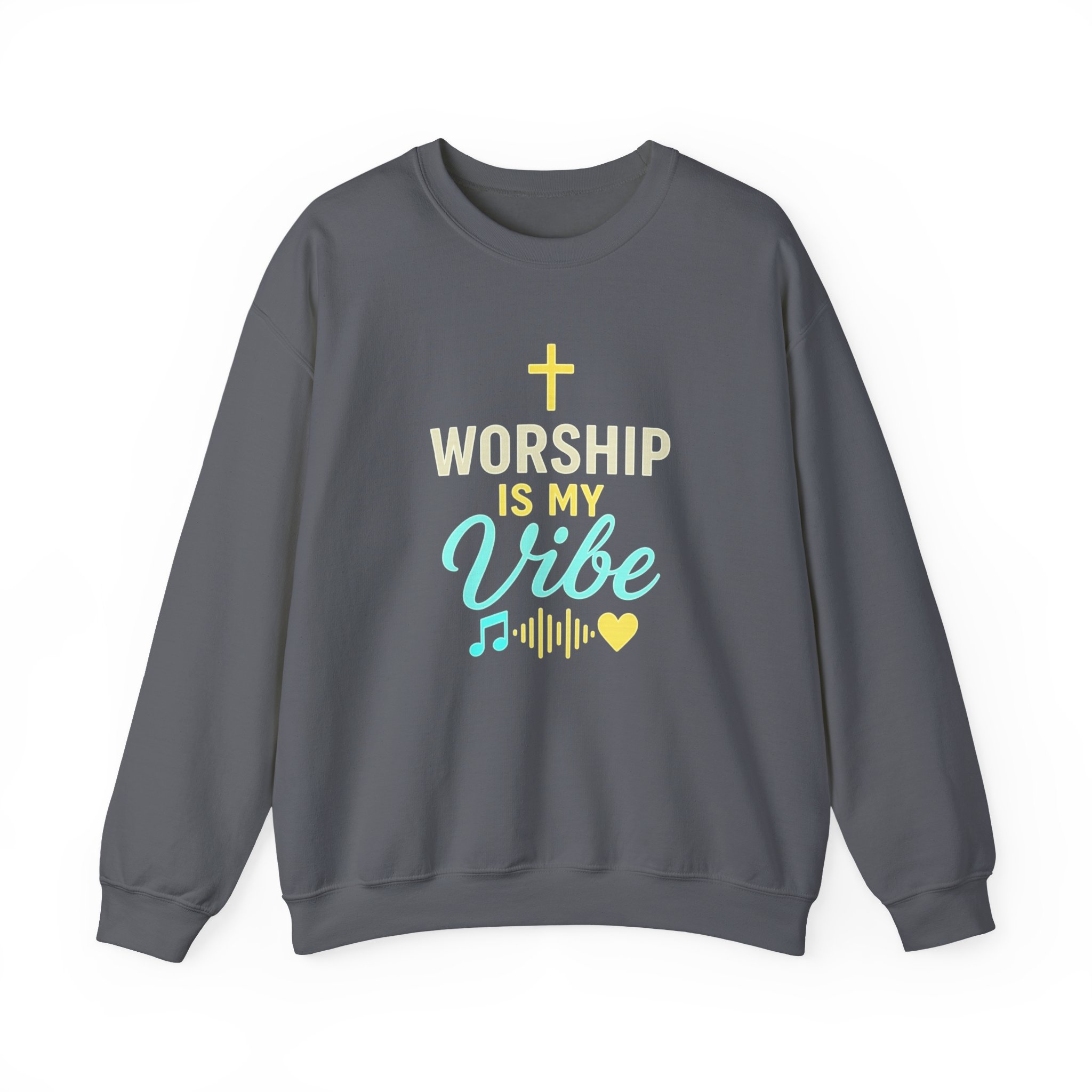 Worship Is My Vibe Sweatshirt in Charcoal