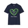 You are Loved, Seen, Never Alone Short Sleeve Tee in Navy Blue, front view