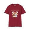 Love Came Down (Manger) Short Sleeve T-Shirt in Cardinal Red, front view