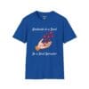 Kindness is a Seed - Be a Seed Spreader Short Sleeve T-Shirt in Royal Blue, front view