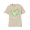 You are Loved, Seen, Never Alone Short Sleeve Tee in Sand, front view