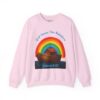 God Owns The Rainbow Noah's Ark Sweatshirt in Light Pink