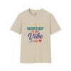 Worship Is My Vibe Short Sleeve T-shirt in Sand, front view