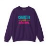 Character Over Charm Sweatshirt in Purple