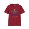Worship Is My Vibe Short Sleeve T-shirt in Cardinal Red, front view